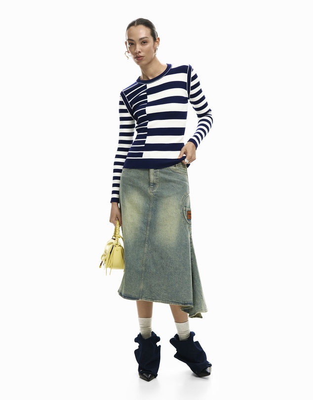 Desigual - Ribbed striped sweater