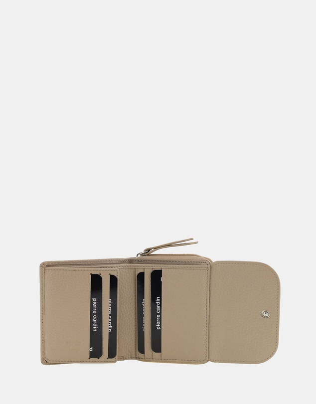 Pierre Cardin - Pierre Cardin Ladies Leather Tri-Fold Tab Wallet