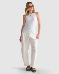 Decjuba - D-Luxe Linen Blend Barrel Pants