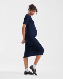 Ripe Maternity - Maddy Knit Polo Dress