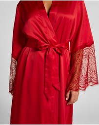 Hunkemoller - Long Satin Lace Kimono