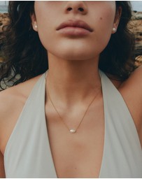 SAINT VALENTINE - Cielo Single Pearl Necklace - Gold