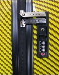 JETT BLACK - Carbon Yellow Series Large Suitcase