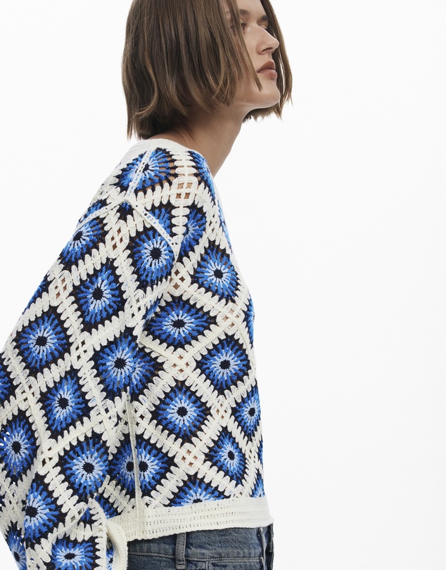 Desigual - Multicolored crochet sweater