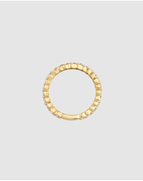 Elli Jewelry - Ring Classic Sparkling Zirconia Crystals in 925 Sterling Silver Gold Plated