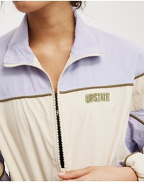 Upstate - Upstate Spray Jacket - Cream / Lavender