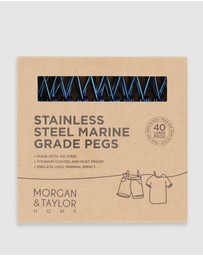 Morgan & Taylor - Large Stainless Steel Pegs (40 Pack)
