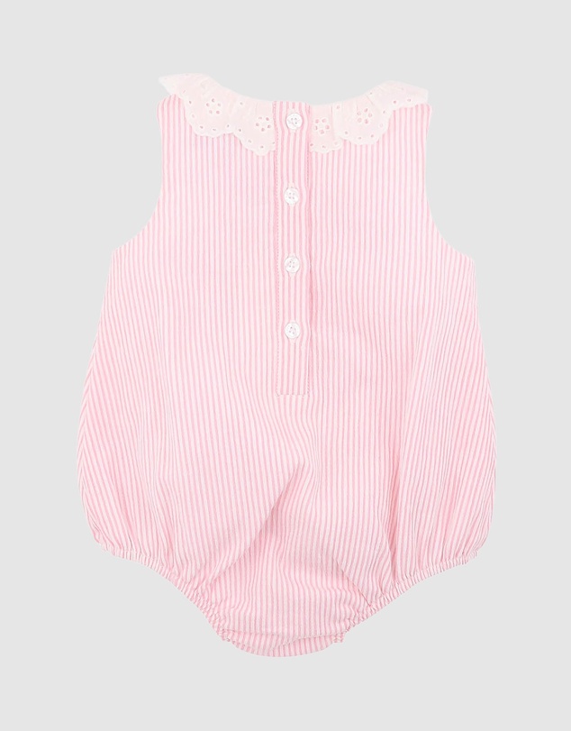 Bebe by Minihaha - Willa Stripe Lace Collar Bodysuit - Babies