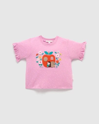 Purebaby - Ruffle Tee-Kids-Babies