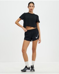Nike - One Dri-FIT Mid-Rise Brief-Lined Graphic Shorts