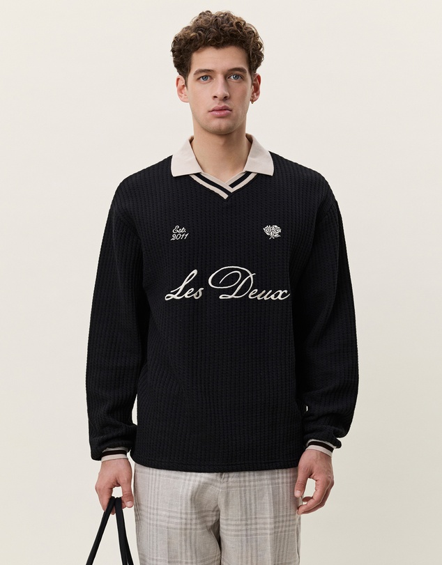 Les Deux - Waffle LS Football Jersey