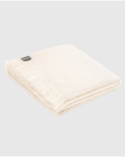 St Albans - Mohair Throw Powder