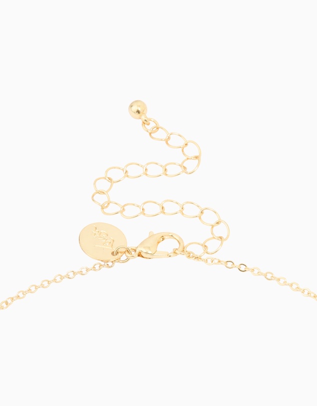 Lovisa - Gold Plated Emerald Cubic Zirconia Y-Necklace