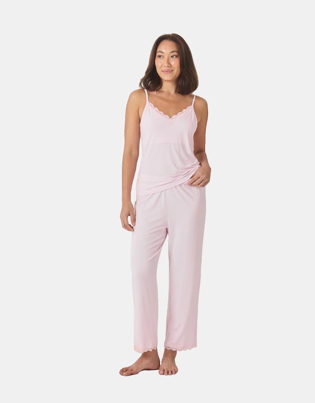 Gingerlilly - Britt Bamboo Lace Cami Long PJ