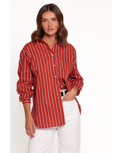 Petal & Pup - Palmer Button Down Shirt - Red Stripe