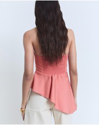 M.N.G - Girly Asymmetric Strapless Top