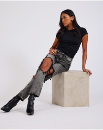 ONE TEASPOON - Rodeo Grey High Waist Awesome Baggies Denim Jeans