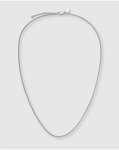 Rosefield - Flat Curb Silver Tone Necklace
