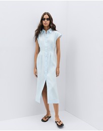 UNISON - Collared Linen Midi Dress