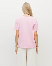 JH Lounge - JHL Crew T (Fine Cotton Cashmere) Candy Marle