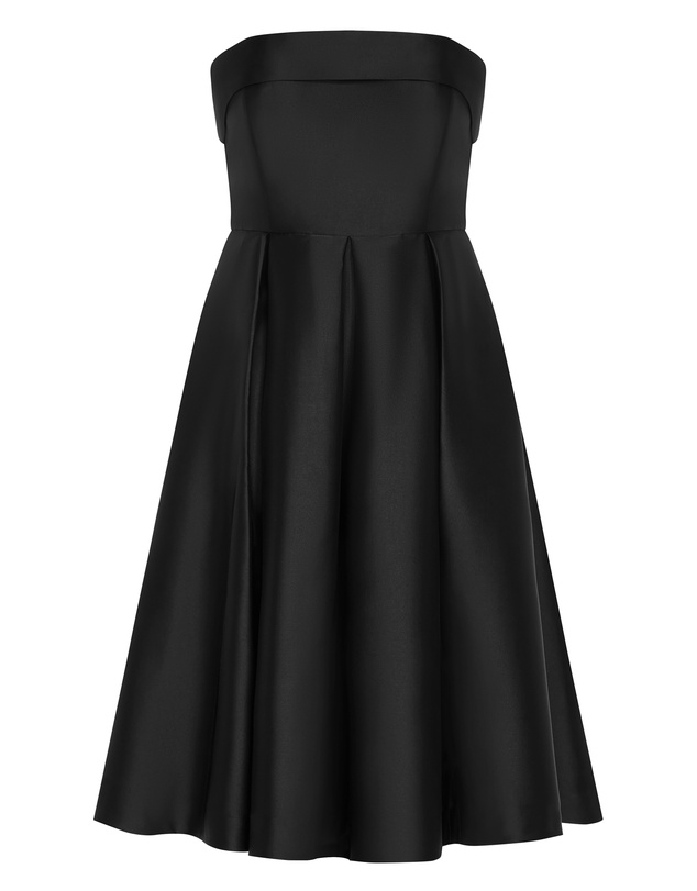 City Chic - Plus size Tiffany Strapless Midi Dress - black