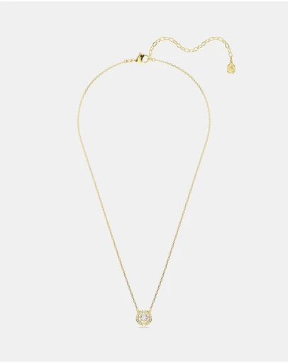 Swarovski - Una Angelic Pendant, Mixed Cuts, White, 18K Gold Finish