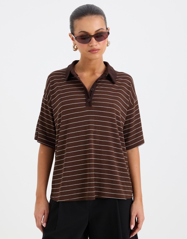 Calli - Estelle Stripe Polo Shirt