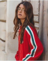 Araminta James - Retro Knit Zip Thru Jacket