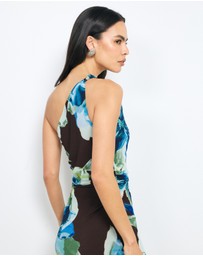 AERE - Zahra One Shoulder Midi Dress