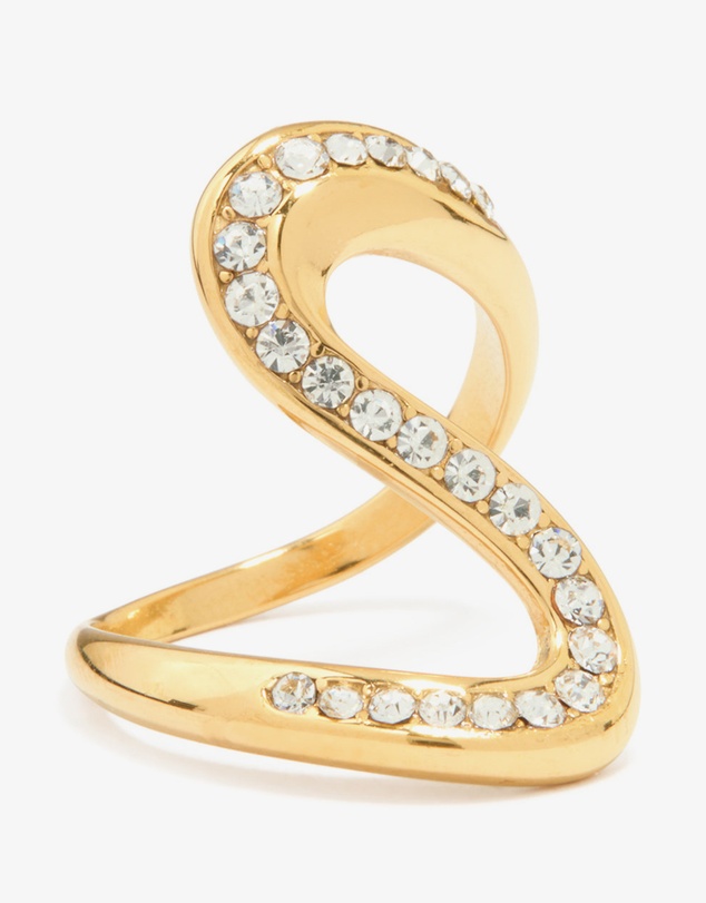Lovisa - Waterproof Gold Plated Stainless Steel Swivel Stone Ring