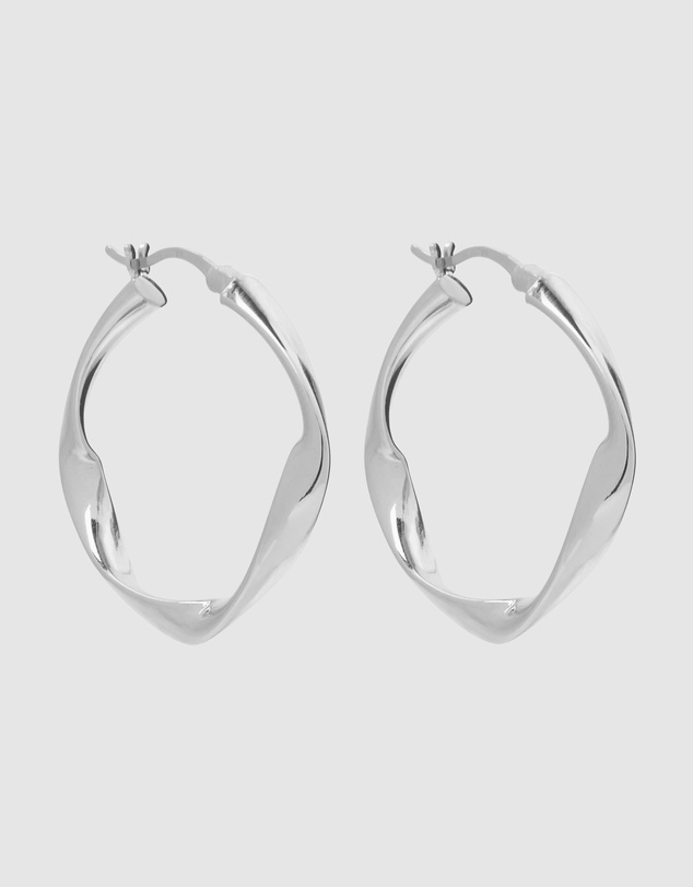 Najo - Garden of Eden Silver Hoop Earring