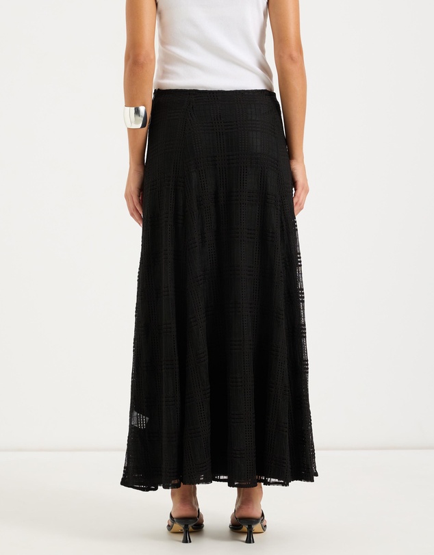 Calli - Selene Sheer Check Maxi Skirt