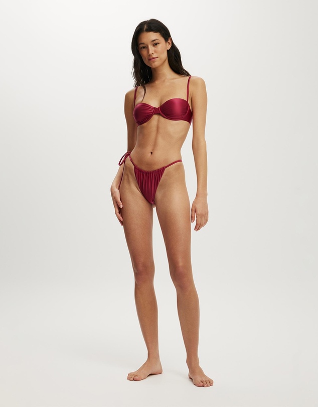 Cotton On Body - Side Tie Gathered Brazilian Bikini Bottom