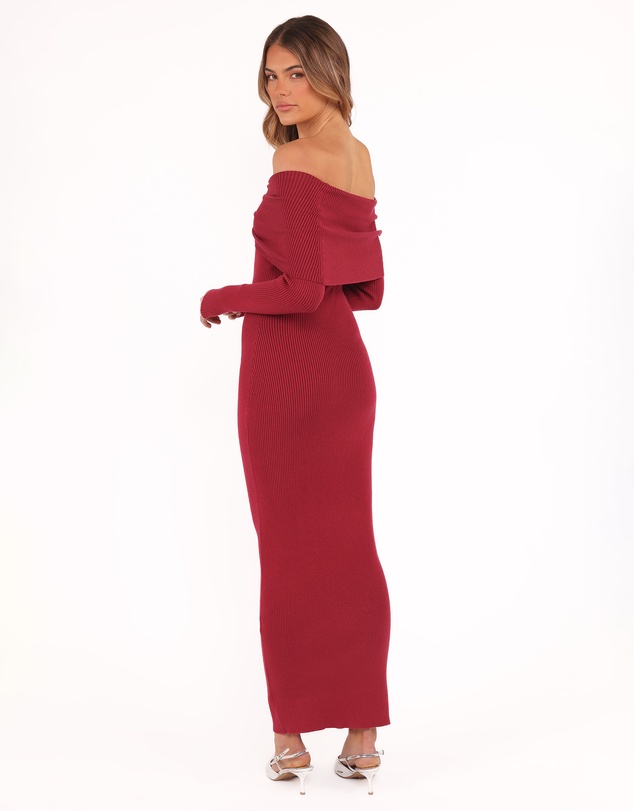 Petal & Pup - Lindsey Knit Dress - Dark Red