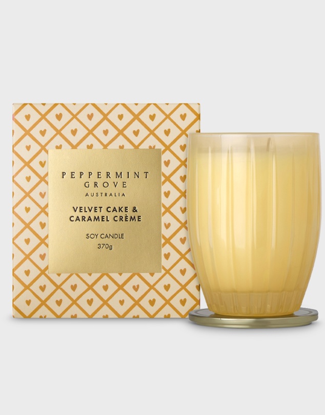 Peppermint Grove - Velvet Cake & Caramel Crème Soy Candle 370g