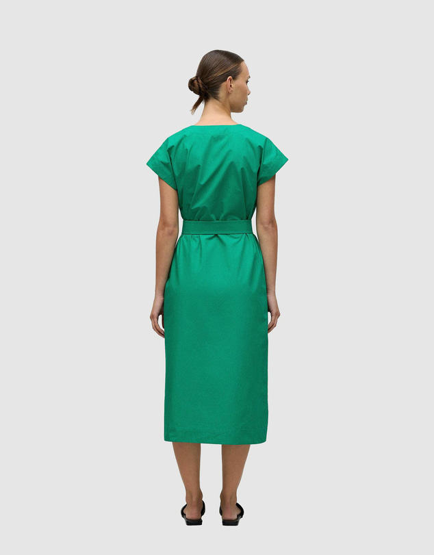 Trenery - Cotton Poplin Cap Sleeve Belted Dress