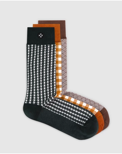 Sockdaily - Atmosphere 3 Pack Crew Socks