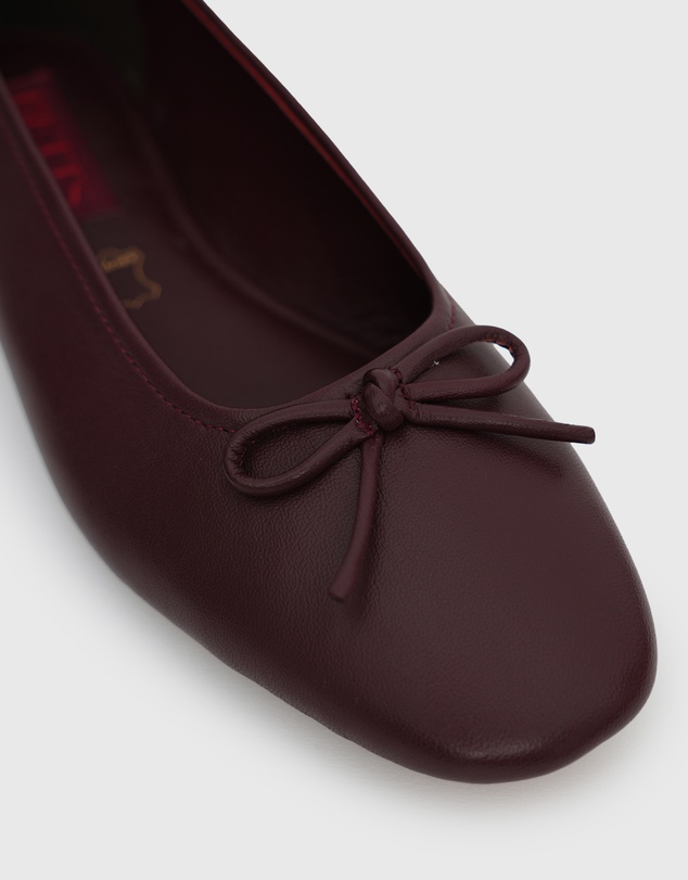 Betts - Caroline Leather Bow Ballet Flats