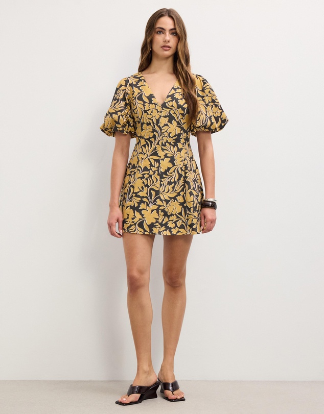 The Fated - Puff Sleeve Mini Dress