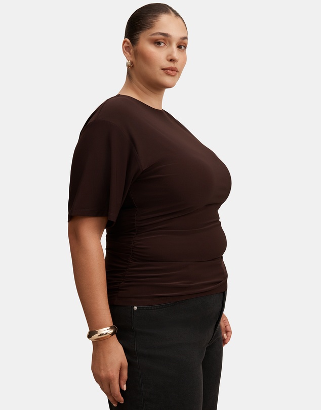 Forever New Curve - Blake Curve Asymmetrical Drape Top