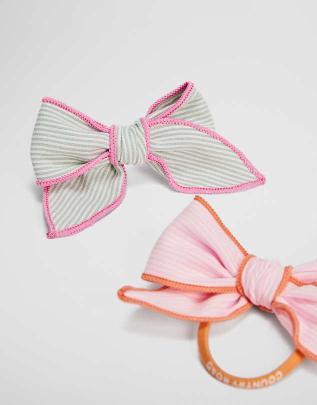 Country Road - Bow Hair Tie Pack Of 2