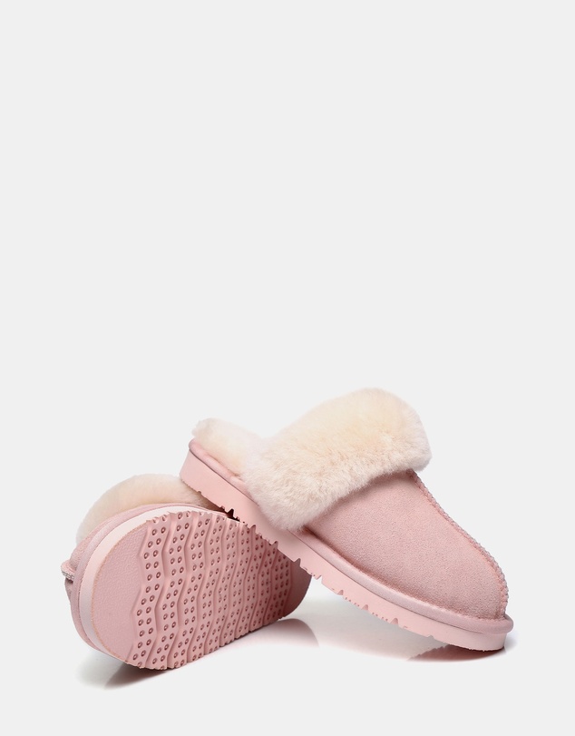 EVERAU - Australian Shepherd Ugg Muffin Slipper Cow Suede Upper House Shoes