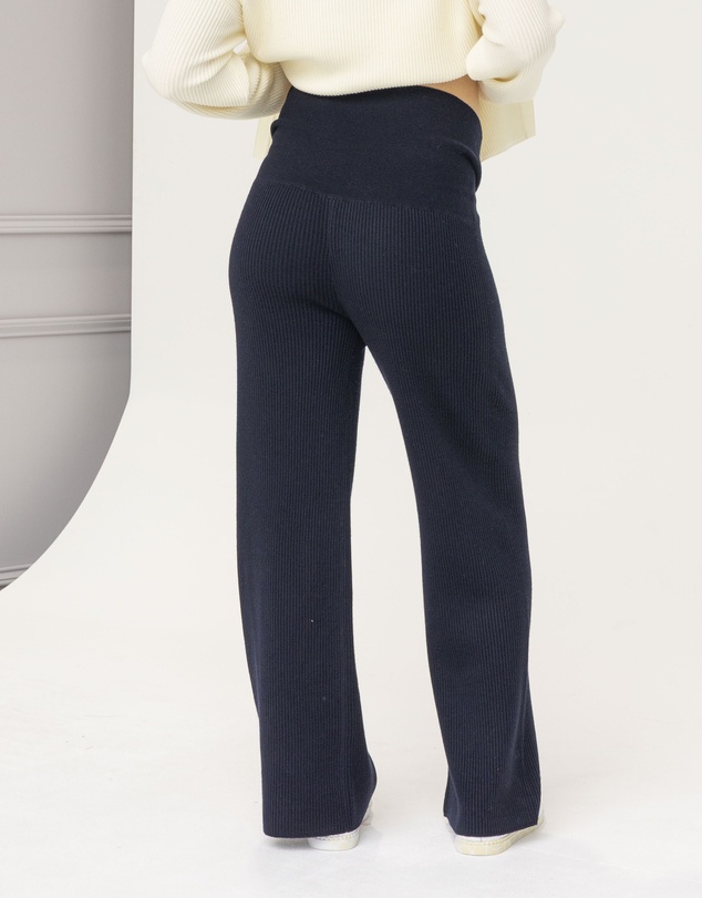 Angel Maternity - Cecil Maternity Knit Pants in Ink Navy