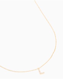 Lovisa - Gold Plated Cubic Zirconia Letter L Necklace