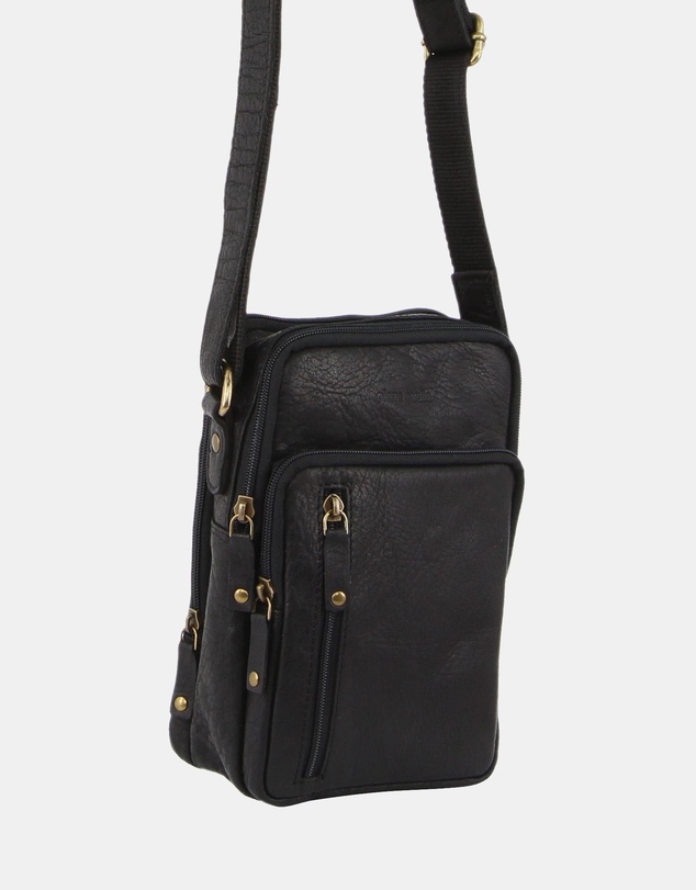 Pierre Cardin - Pierre Cardin Rustic Leather Cross Body Bag