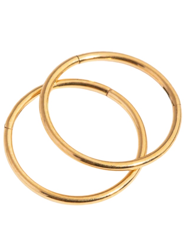 Lovisa - 24 Carat Gold Plated Surgical Steel Fine 10mm Sleeper Earrings