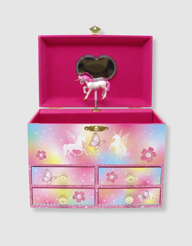 Pink Poppy - Dreamland Unicorn Medium Musical Jewellery Box