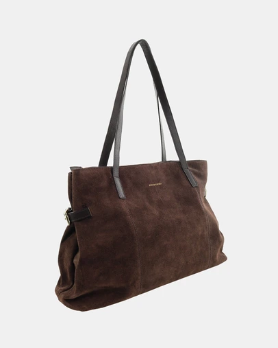 Pierre Cardin - Pierre Cardin Genuine Suede Leather Shoulder Bag