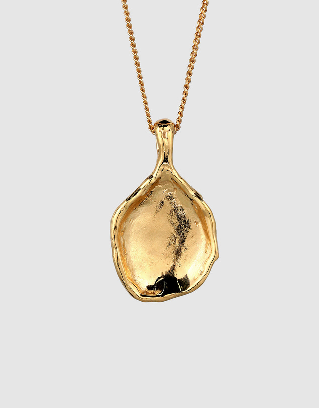 Elli Jewelry - Red Enamel Teardrop Necklace in Gold-Plated 925 Silver