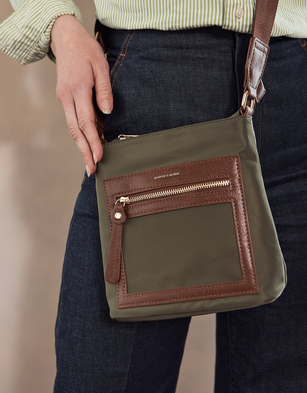 Pierre Cardin - Pierre Cardin RFID Lightweight Nylon Crossbody Bag